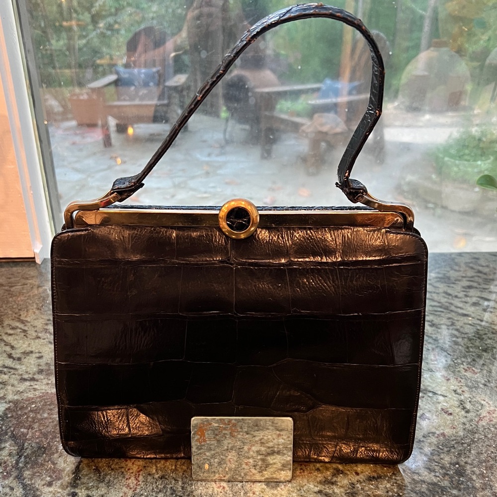 Vintage Sterling Handbag Co Alligator Purse